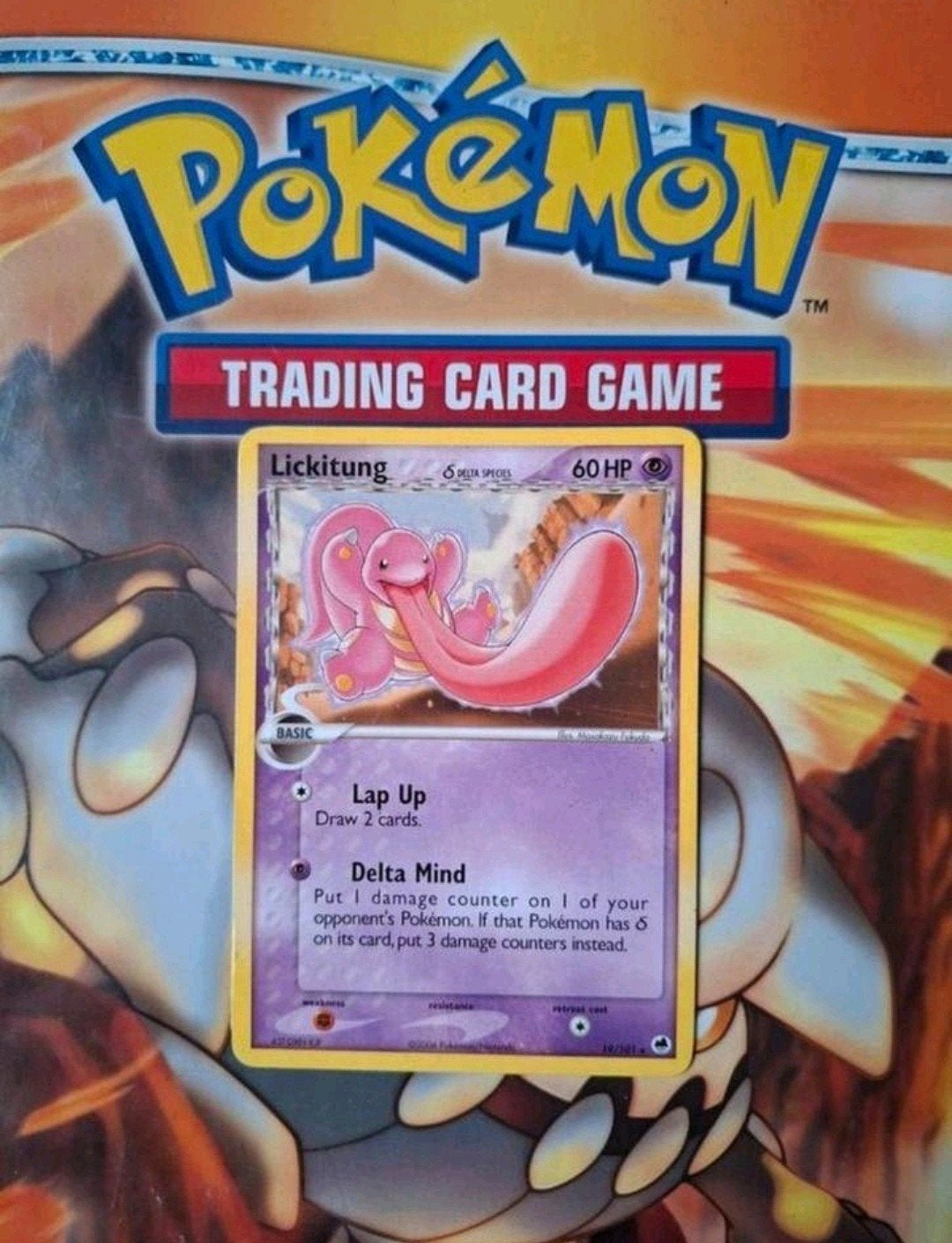 Lickitung 19/101 Ex Dragon Frontiers pokemon kaart rare, Ophalen of Verzenden, Gebruikt, Losse kaart