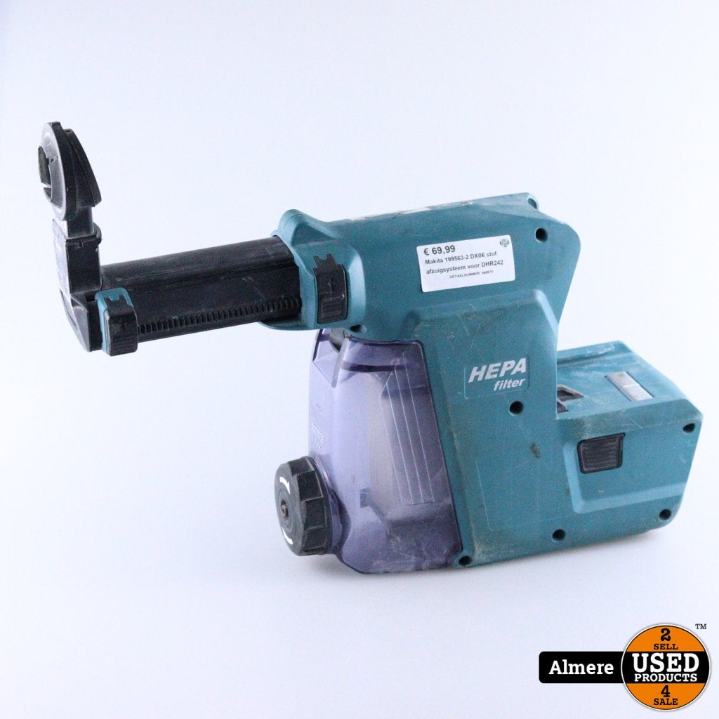 Makita 199563-2 DX06 stof afzuigsysteem voor DHR242, Makita, Gebruikt, Support@makita.com, Makita Corporation, 3-11-8, Sumiyoshi-cho, 
Anjo, Aichi 446-8502
Japan