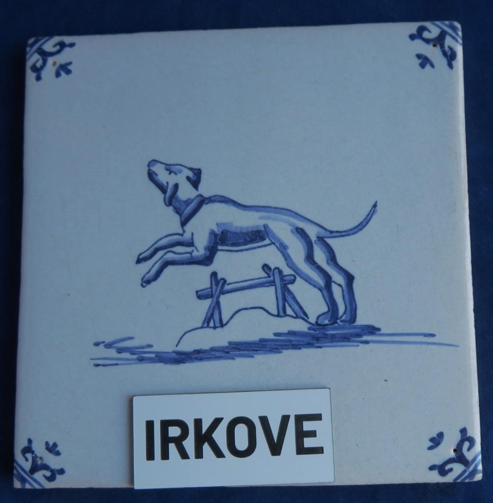 DELFT BLAUWE TEGEL MET HOND * Heel Apart *, Verzenden