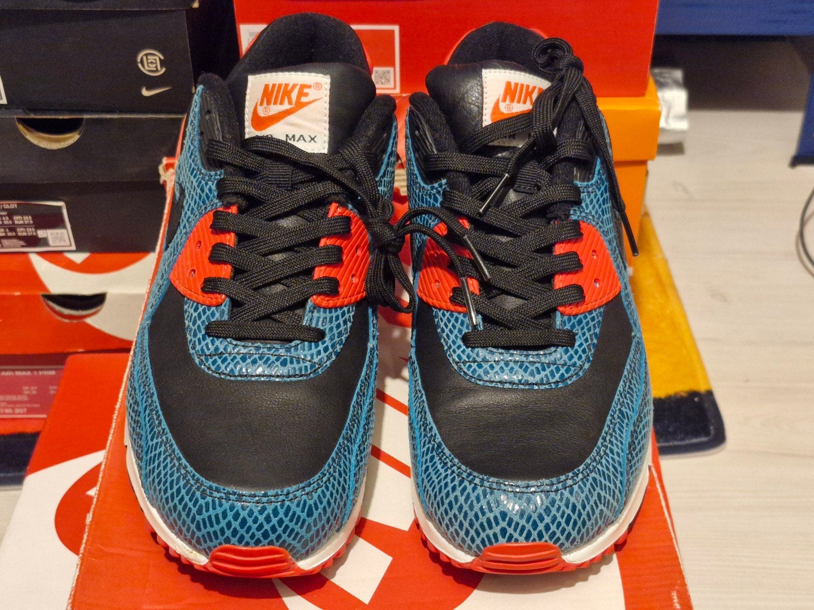 Nike Air Max 90 Anniversary 'Python' - us 9.5 eur 43, Blauw, Nike, Ophalen of Verzenden, Sneakers of Gympen