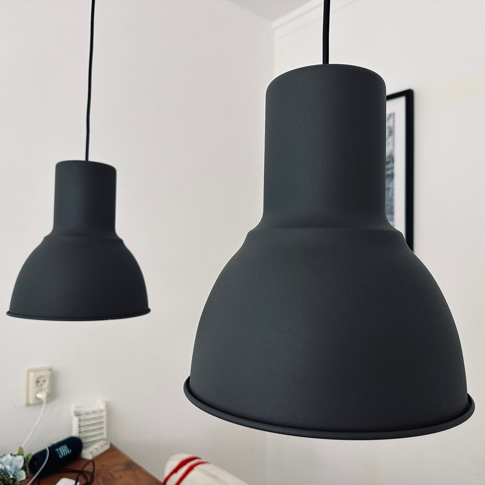 Twee hanglampen, Ophalen, Zo goed als nieuw, Metaal, Modern