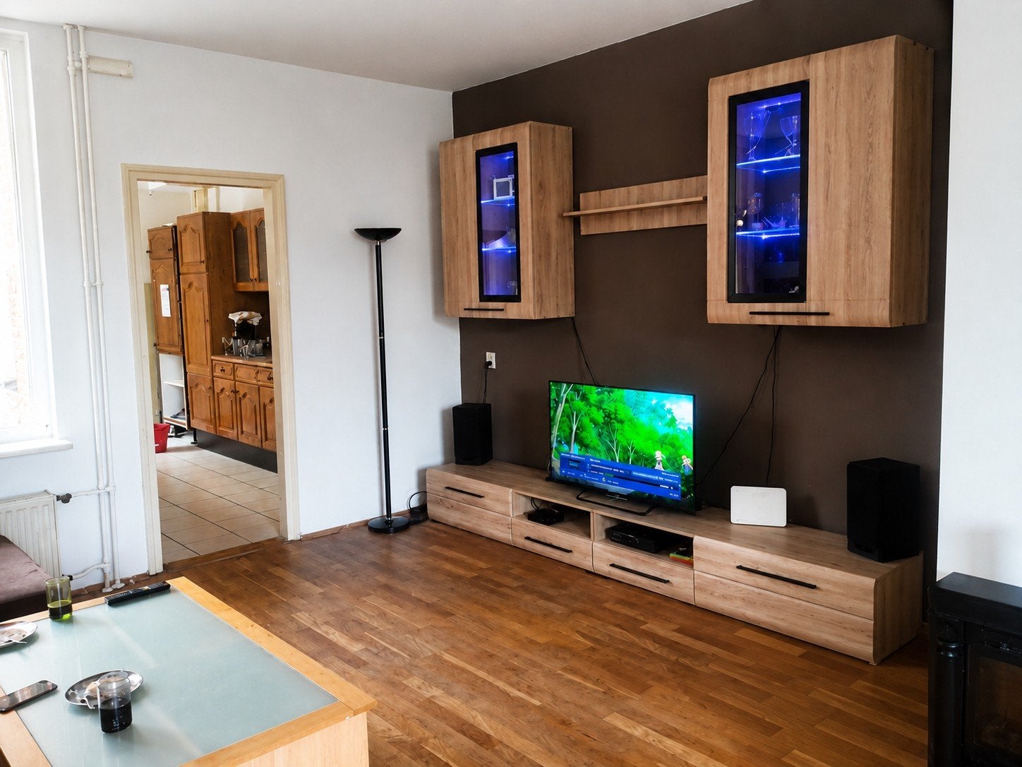 Modern TV-meubel moet snel weg!, Ophalen, Overige houtsoorten, Zo goed als nieuw, 200 cm of meer