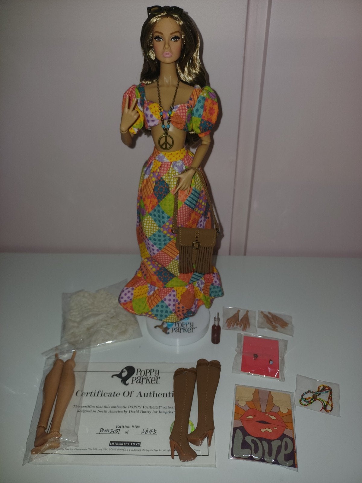 Poppy parker Peace Wclub., Verzenden, Zo goed als nieuw, Pop