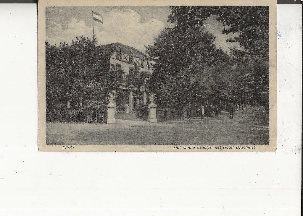 Zeist Het mooie laantje van Hotel Boschlust 6-5-1921, Ophalen of Verzenden, 1920 tot 1940, Gelopen, Utrecht