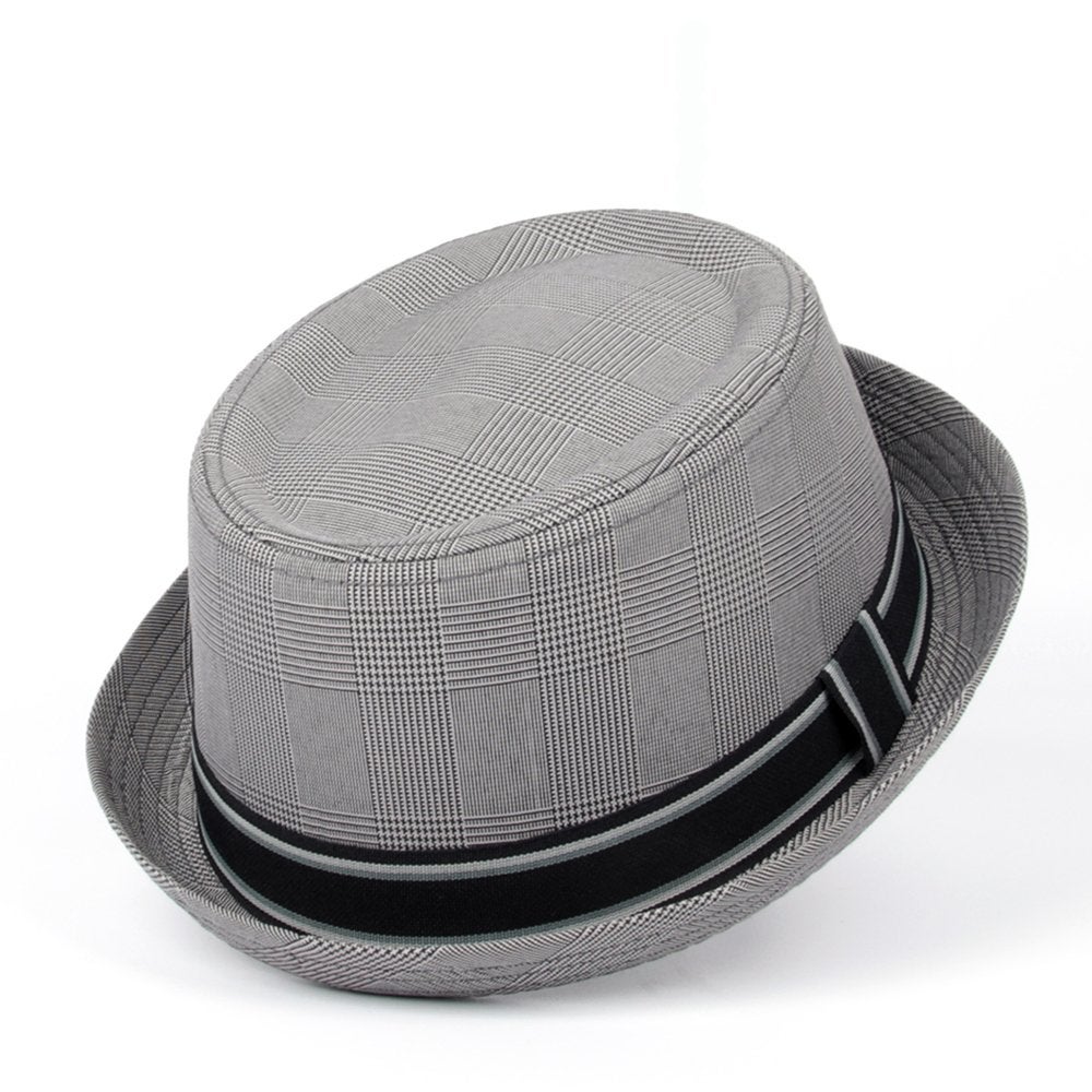 Grijze pork pie hoed / heren dames jazz bowler, Verzenden, Nieuw, Hoed