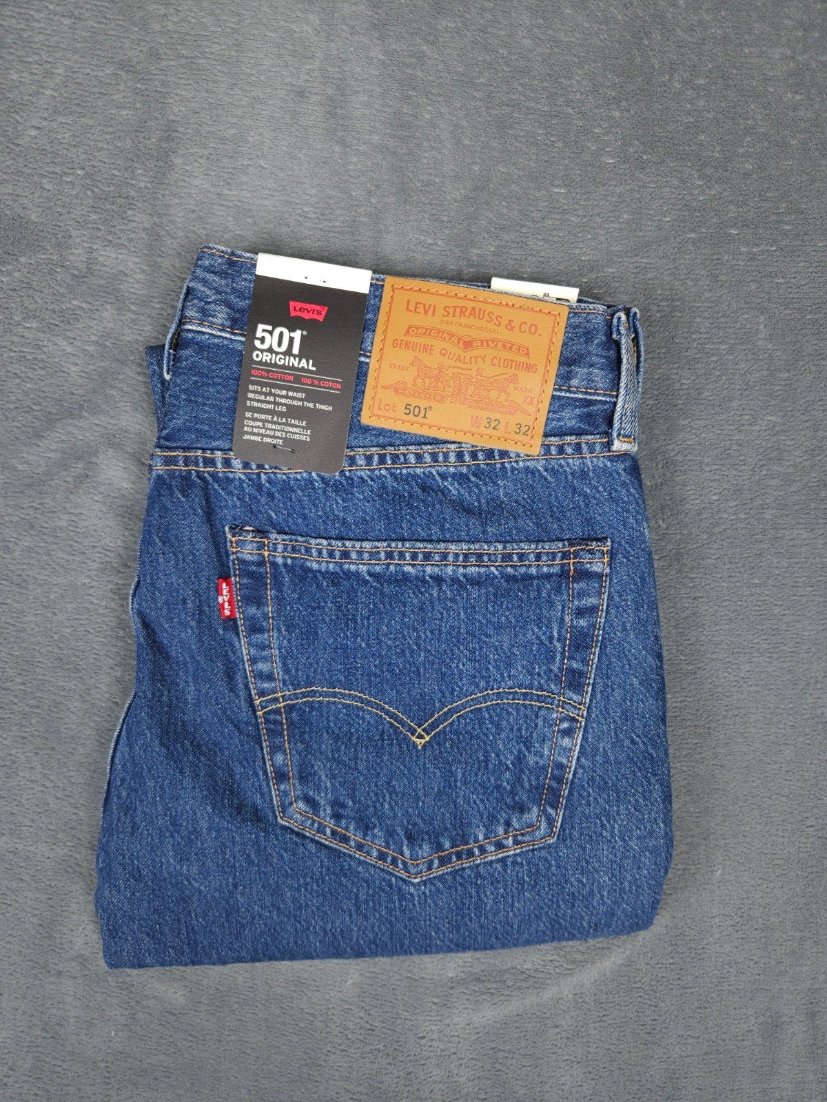 Levis 501 W32 L32 Blauw Straight Leg Katoen Denim Broek, Kleding | Heren, Spijkerbroeken en Jeans, ., Nieuw, W32 (confectie 46) of kleiner