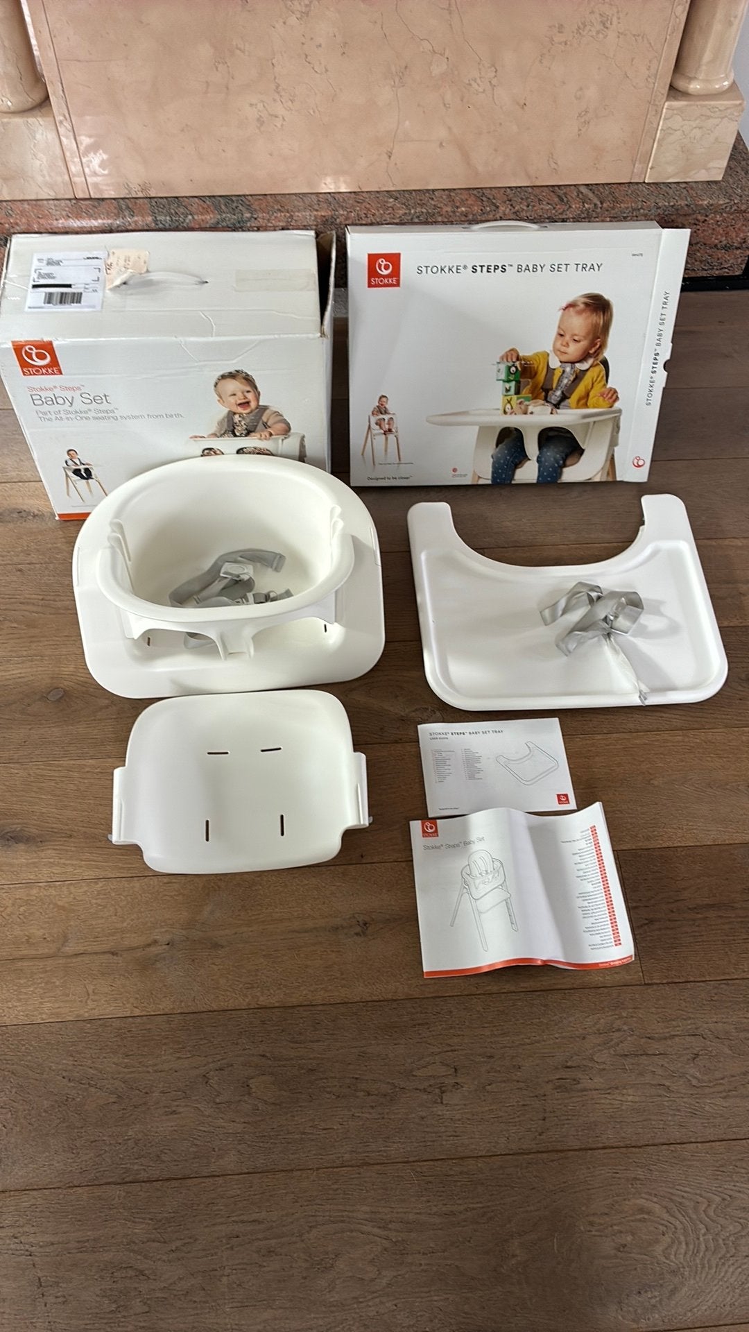 Stokke baby set, Kinderen en Baby's, Kinderstoelen, Ophalen of Verzenden, Zo goed als nieuw, Meegroeistoel