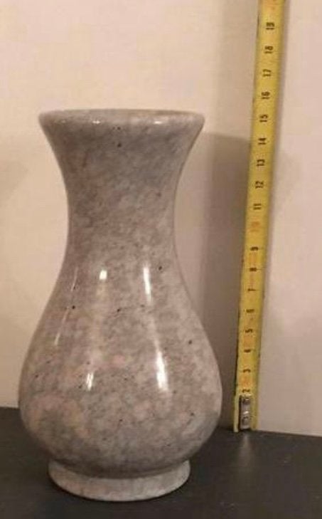 Grijze Marmer-look Vaasje - 16 cm Hoog, Ophalen of Verzenden, Zo goed als nieuw