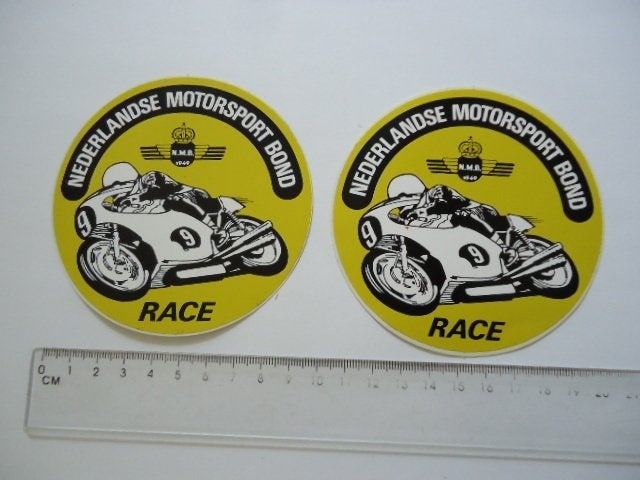 sticker oud NMB MOTORRACE motorsport bond motor race retro, Verzenden, Zo goed als nieuw, Bedrijf of Vereniging