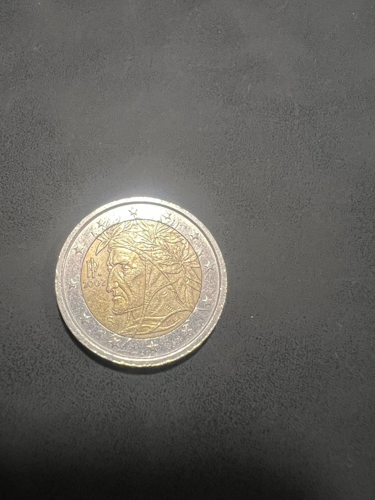 Zeldzame Italiaanse 2 Euro Munt 2002 met Muntfout, Ophalen, Italië, 2 euro, Losse munt