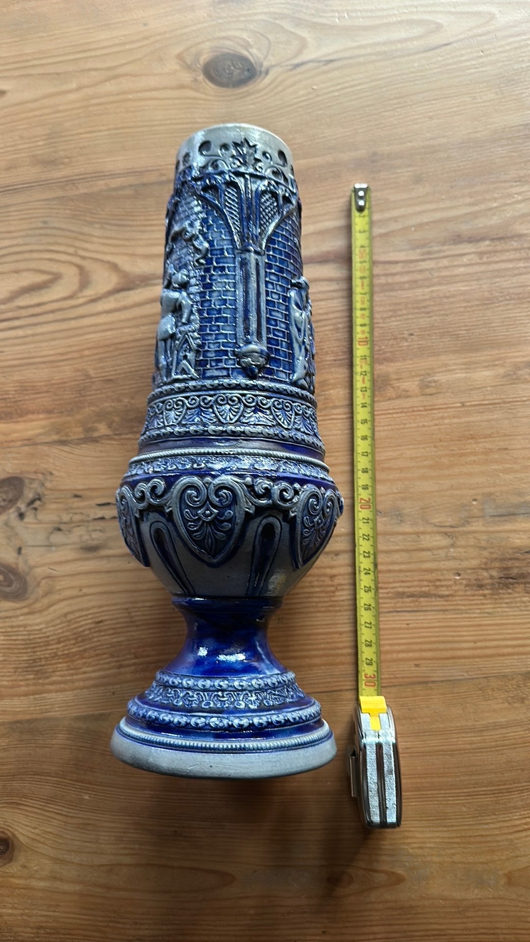 Duitse westerwald zout geglazuurde Bierpul of pronkkan, Antiek en Kunst, Ophalen of Verzenden