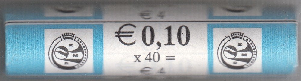 België euromunten origineel rolletje van 10 eurocent 2004, Verzenden, België, 10 cent, Losse munt
