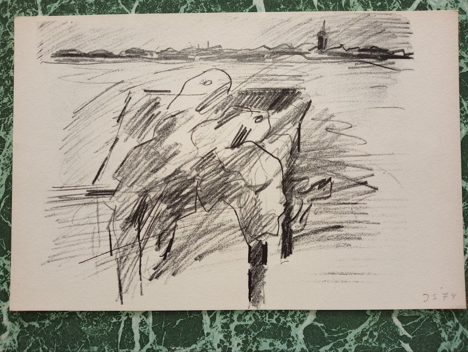 Jan Sierhuis Lithografie 1974, Ophalen of Verzenden