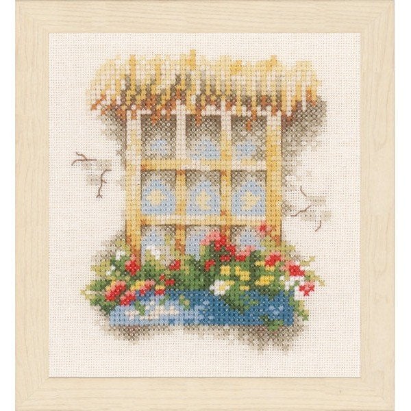 Borduurpakket Window with flowers pn0162524, ., Nieuw, Ophalen of Verzenden, .