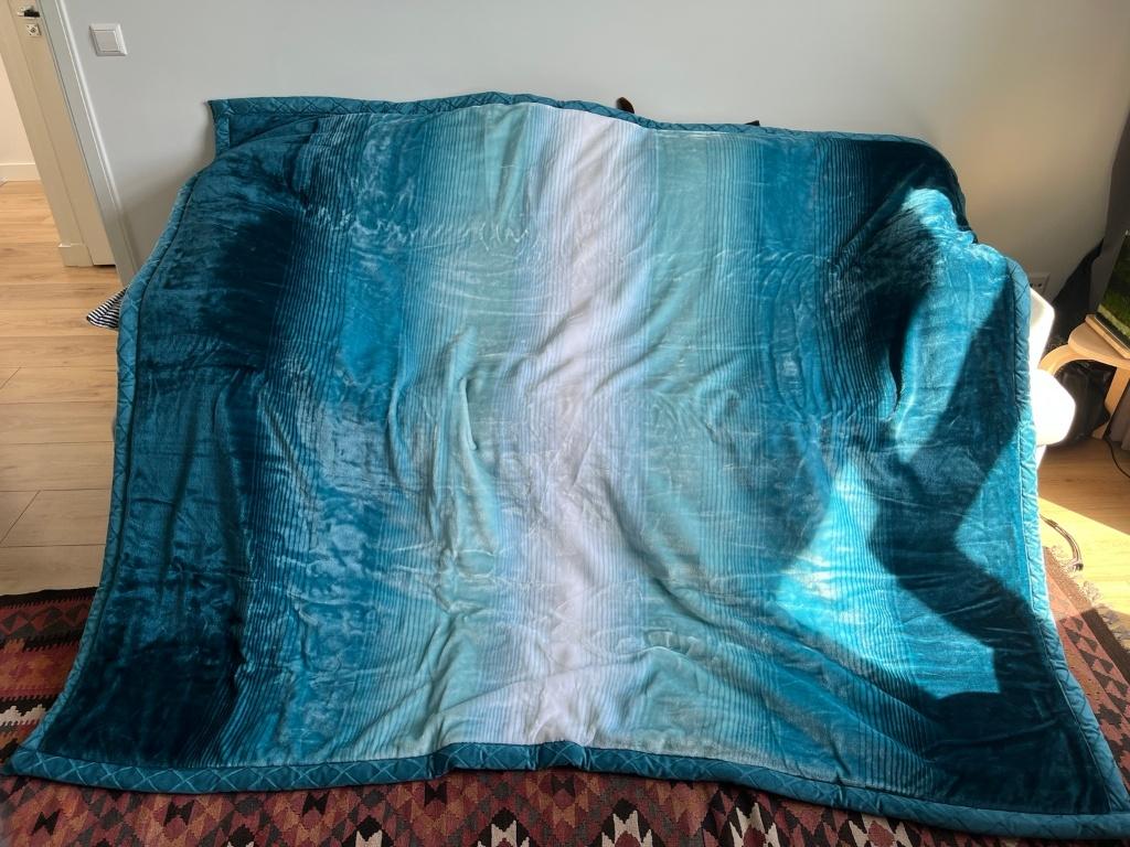 Extra dikke deken / winterdeken turquoise blauw, Ophalen of Verzenden, Nieuw