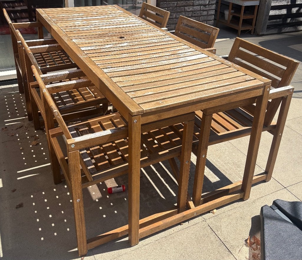IKEA Houten tuinset Nämmarö, Ophalen, Gebruikt, 6 zitplaatsen, Hout