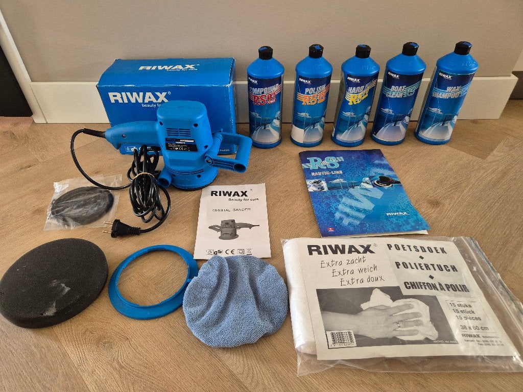 Riwax poetsmachine met complete onderhoudsset en accesoires, Verzenden, Gebruikt, Onderhoud en Reparatie