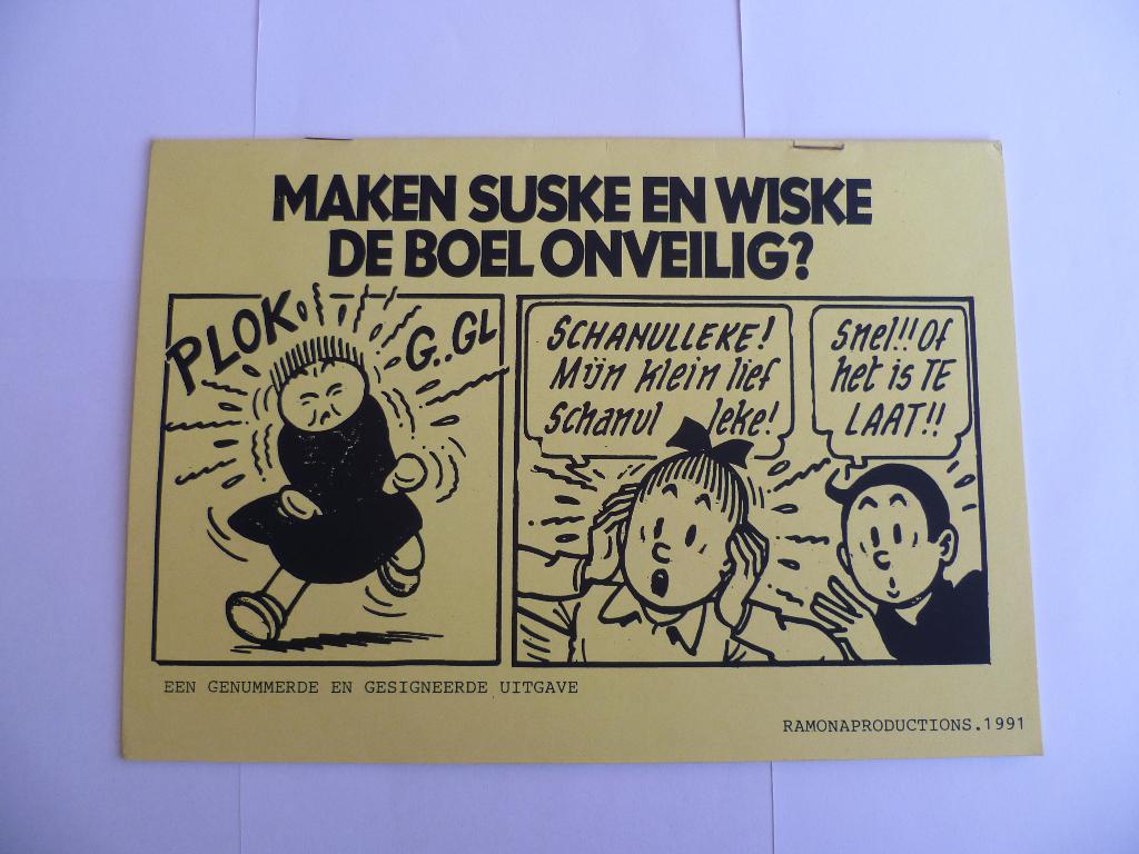 MAKEN SUSKE EN WISKE DE BOEL ONVEILIG ILLEGALE UIT 1991, Willy Vandersteen, Eén stripboek, Ophalen of Verzenden, Zo goed als nieuw