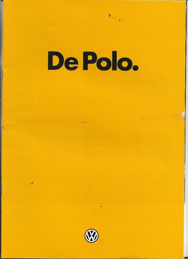 Brochure VW VOLKSWAGEN DE POLO, 1980 (NL)., Pon's Autohandel, Leusden., Ophalen of Verzenden, Zo goed als nieuw, Volkswagen