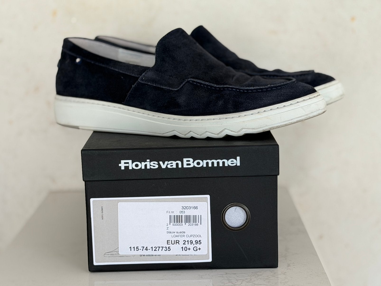 Floris van Bommel Loafer blauw suede maat 45, Loafers, Blauw, Floris van Bommel, Ophalen of Verzenden