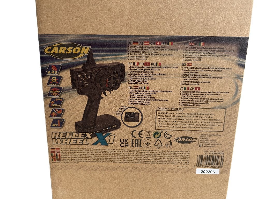 Carson FS Reflex X1 2-kanaals 2.4Ghz zender + ontvanger rc, Hobby en Vrije tijd, Modelbouw | Radiografisch | Auto's, Ophalen of Verzenden