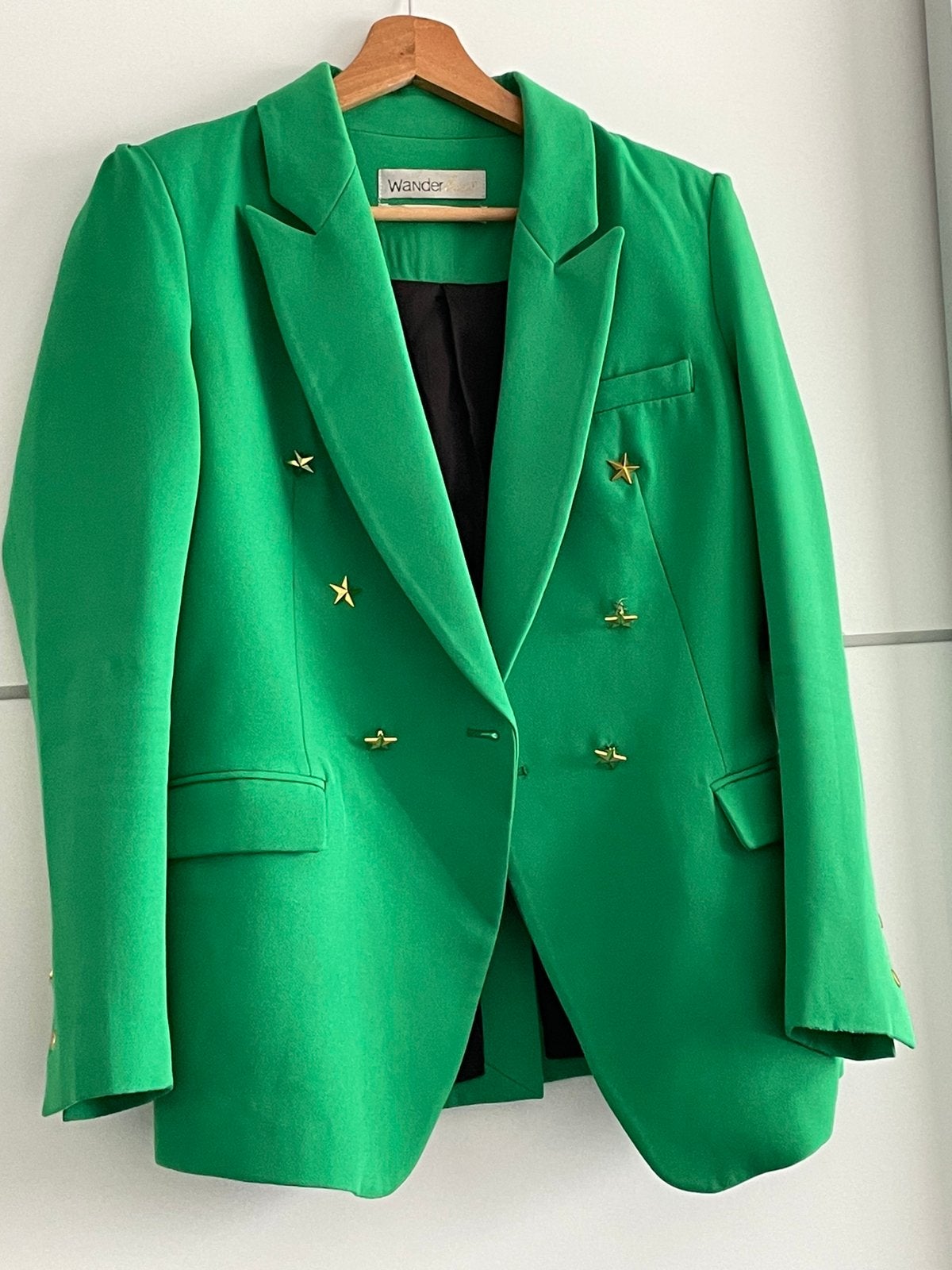 Wander Groene Blazer met Gouden Sterren Maat M, Kleding | Dames, Maat 38/40 (M), Ophalen of Verzenden, Zo goed als nieuw, Jasje