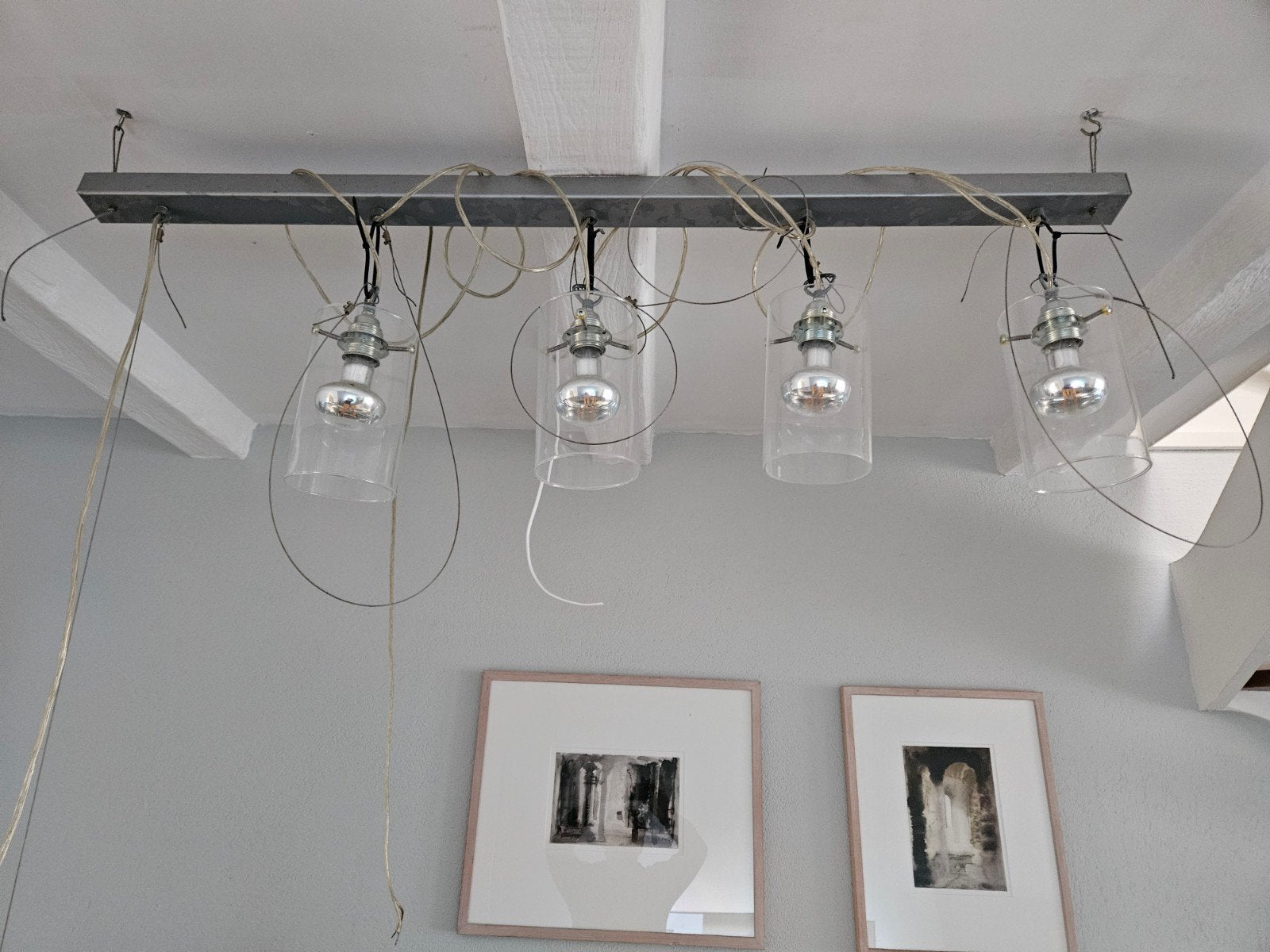 design lamp puntgaaf, Huis en Inrichting, Ophalen of Verzenden, Zo goed als nieuw, Glas, Minder dan 100 cm