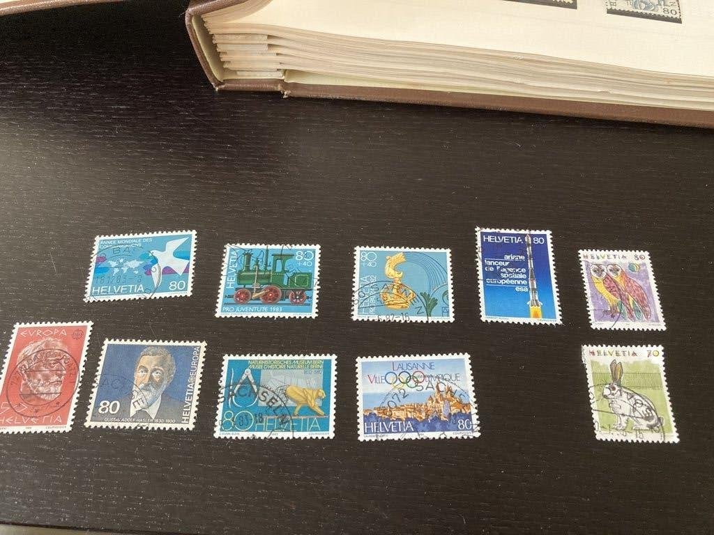 postzegels zwitserland en liechtenstein, Ophalen of Verzenden, Gestempeld