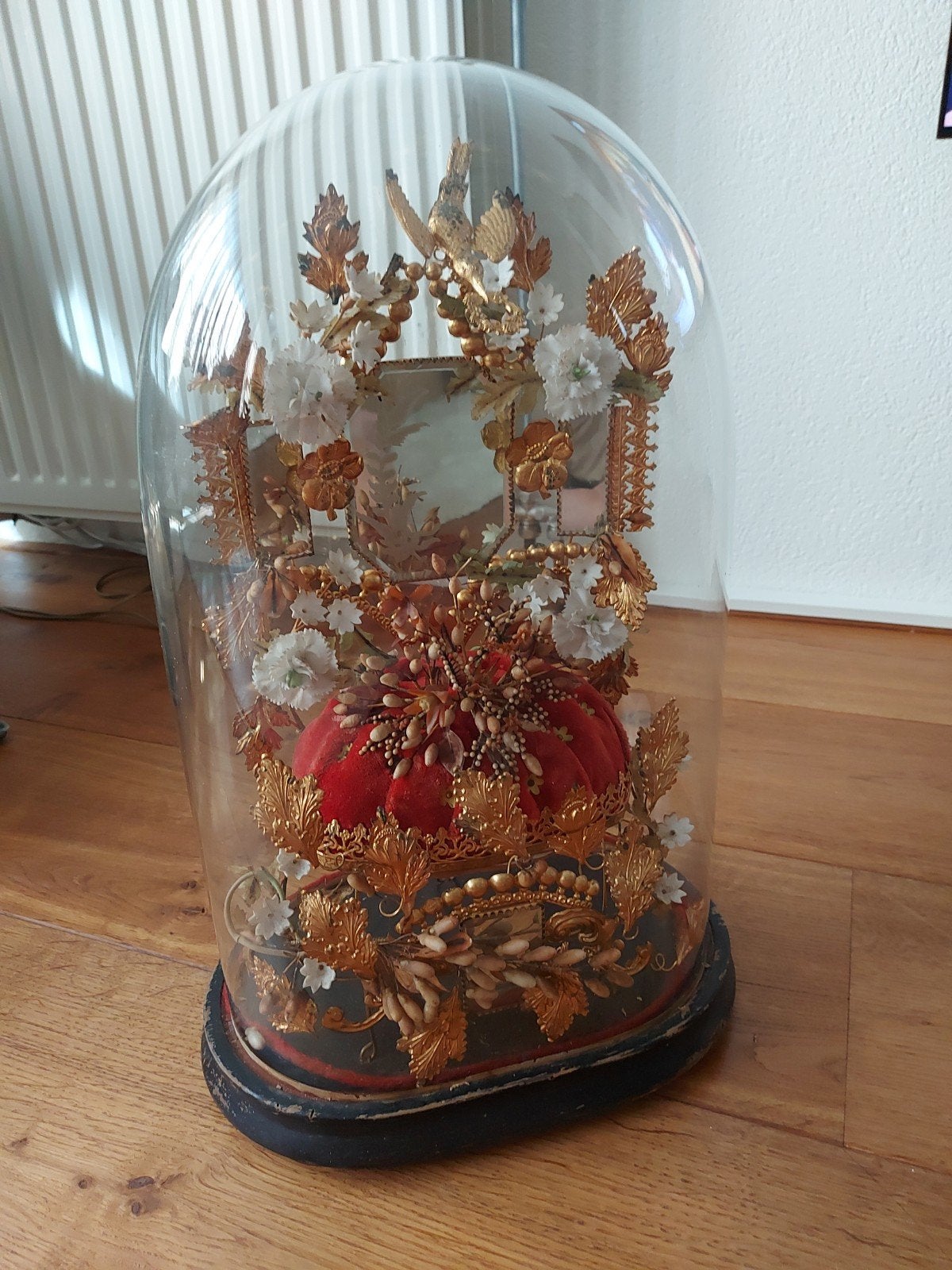 Antieke Franse bruidsstolp bruidsstoeltje, Ophalen