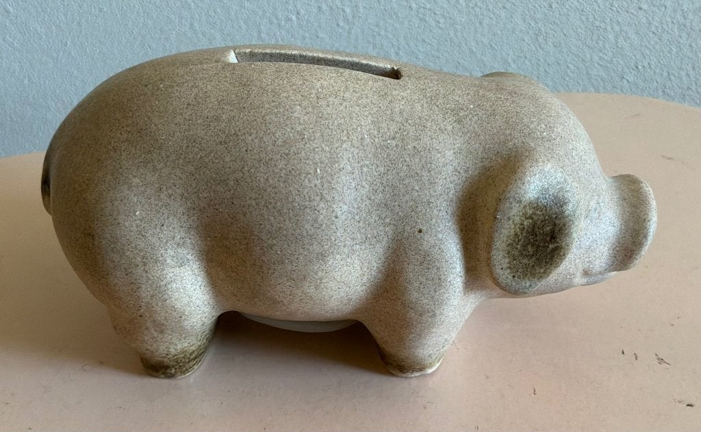 Spaarvarken, keramiek, spaarpot, 13x7 cm, Ophalen of Verzenden, Zo goed als nieuw, Steen, Aardewerk of Keramiek, Dier