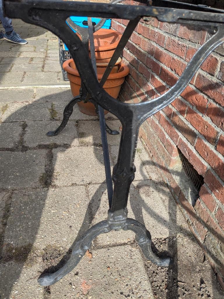 gietijzeren antieke tuintafel onderstel, Ophalen, Gebruikt, Rechthoekig, Metaal