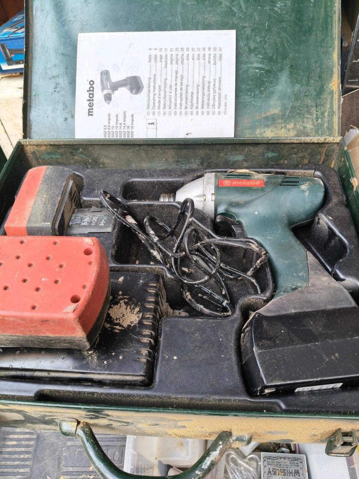 metabo accu schroefmachine 3 accu's met oplader, Ophalen of Verzenden