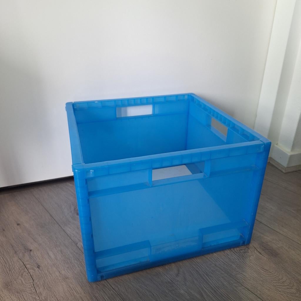 Vintage Ikea Mard opberg krat jaren '90 LP box, Kunststof, Gebruikt, Mand, Vierkant