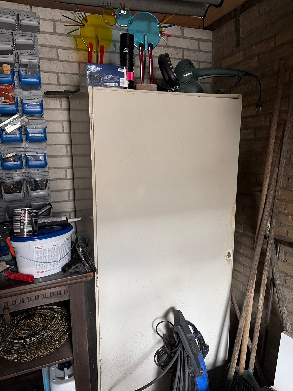 Metalen Kast met Schappen - Ideaal voor Opslag, Ophalen, Met plank(en), Gebruikt, 200 cm of meer