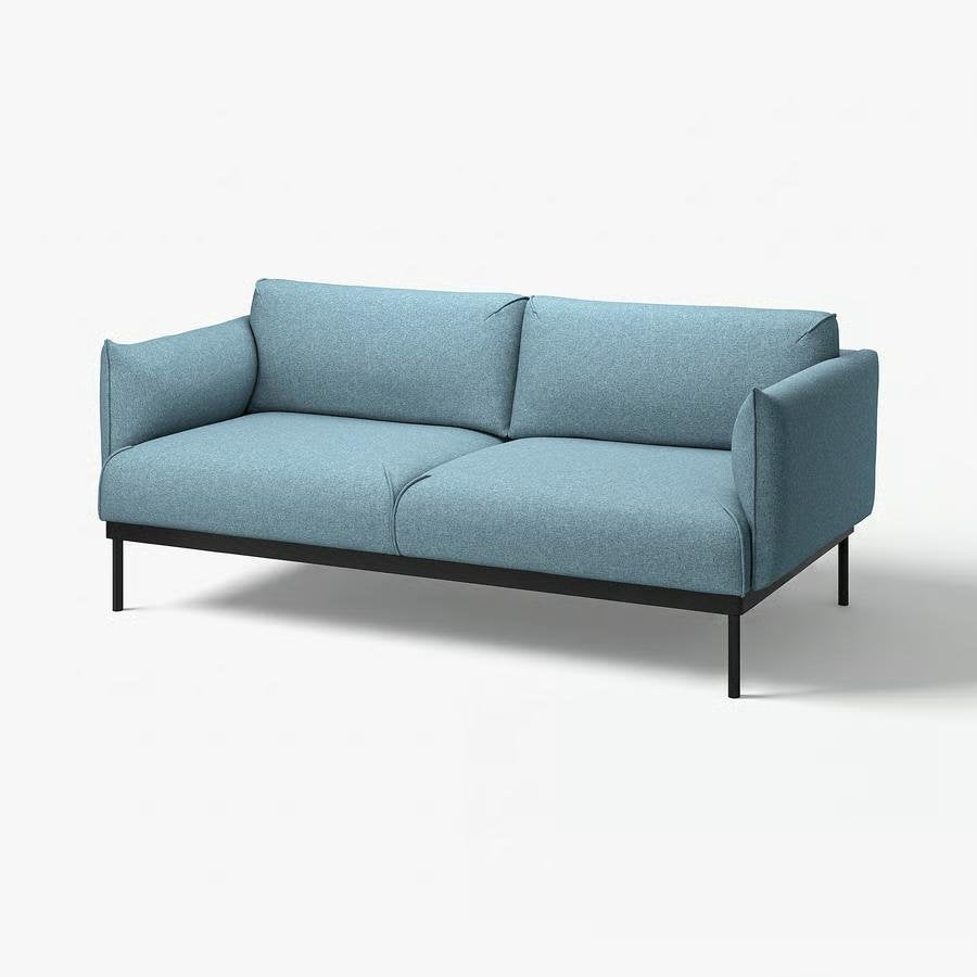 IKEA APPLARYD 2-zitsbank, Gunnared lichtblauw, Ophalen, 150 tot 200 cm, Tweepersoons, 75 tot 100 cm
