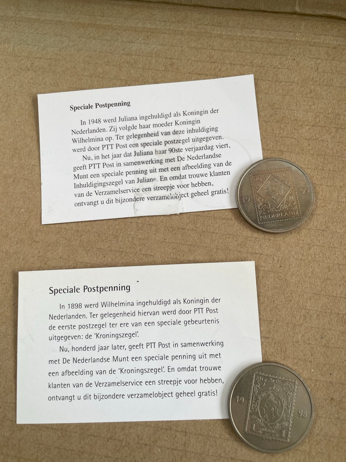 Speciale Postpenning Juliana & Wilhelmina, Ophalen, Overige materialen, Nederland