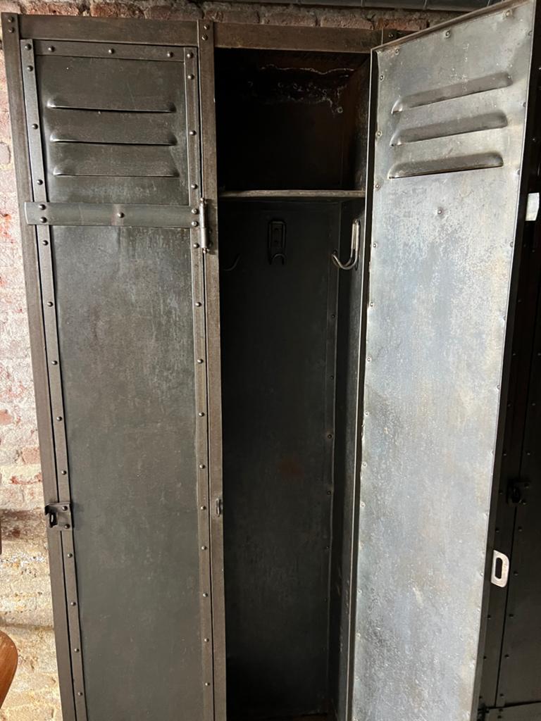 Industriële stalen locker, 5 deurs, ca. 1920-1940, Ophalen