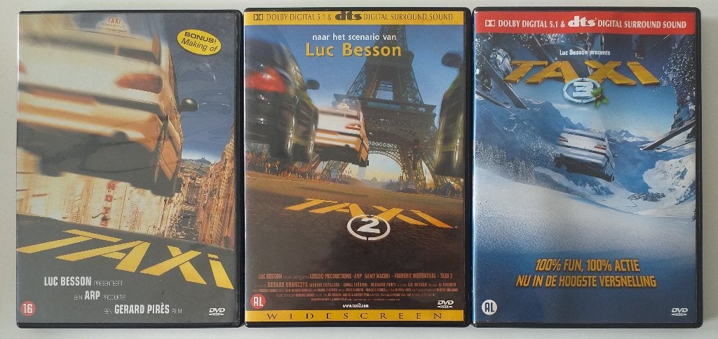 Taxi Trilogie (1998 - 2003) *3 DVD, Vanaf 12 jaar, Ophalen of Verzenden, Zo goed als nieuw, Actiekomedie