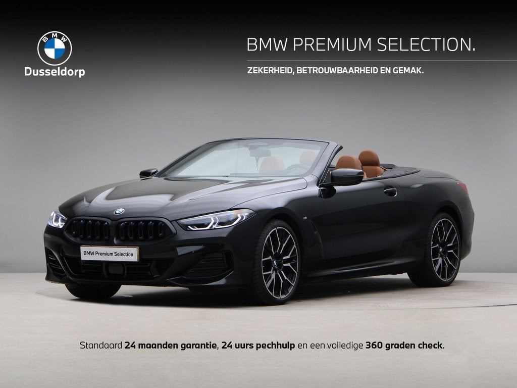BMW 8 Serie 840i cabrio M-Sport Pro (bj 2025, automaat), Auto's, BMW, Achterwielaandrijving, Gebruikt, Euro 6, Zwart