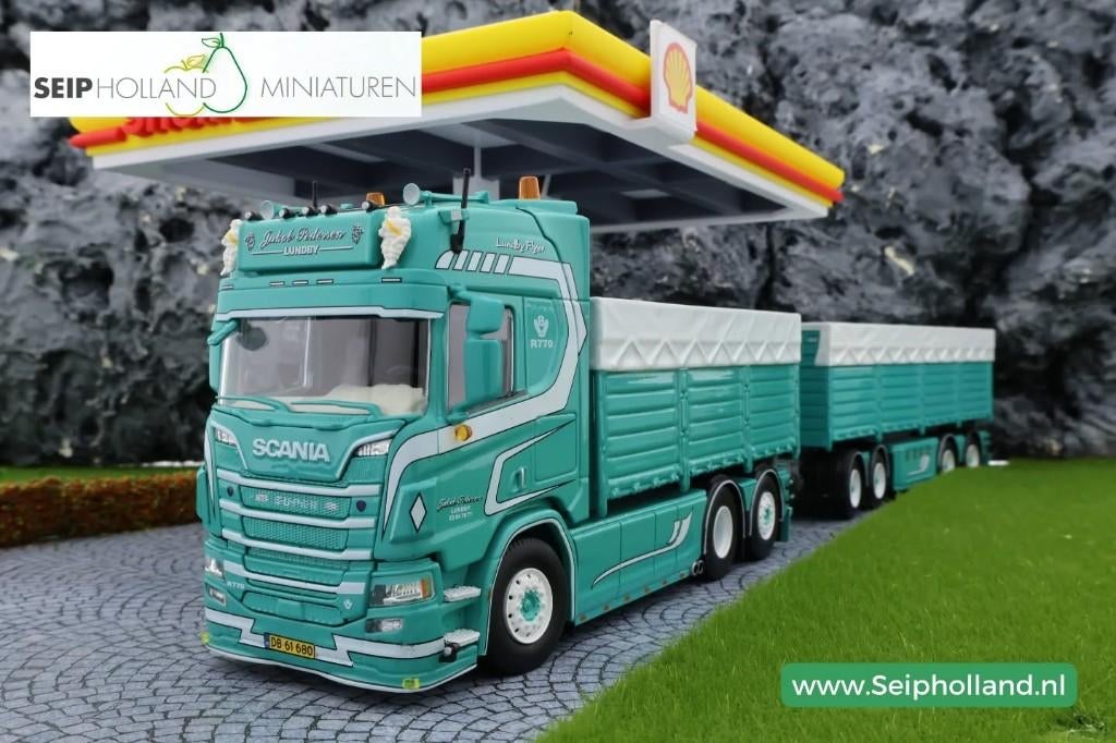 TEKNO Scania R770 Jakob Pedersen truck aanhanger, Hobby en Vrije tijd, Modelauto's | 1:50, Info@seipholland.nl, NL, Nieuw, Bus of Vrachtwagen