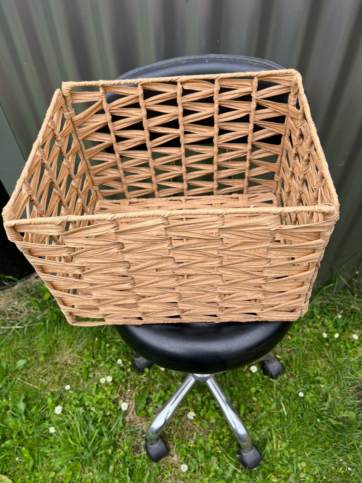 Ikea mandjes, Ophalen, Zo goed als nieuw, Rechthoekig, Riet