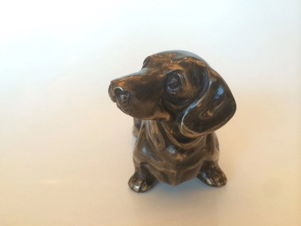 Bronzen trouwe Teckel BronzenBeelden -Winkel, Verzenden, Brons, Beeld