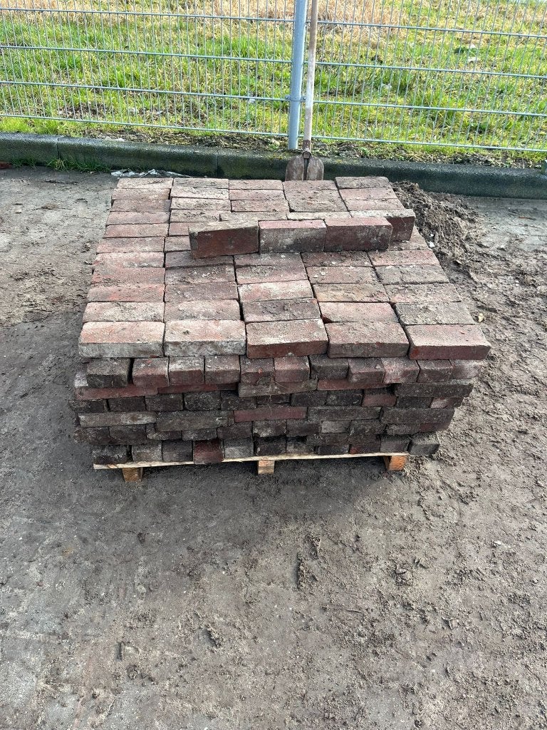 Gebakken waalformaat 20x5x8,5 RoodZwart (Gebruikt) - J&W 143, Tuin en Terras, Tegels en Klinkers, Ophalen, Overige materialen