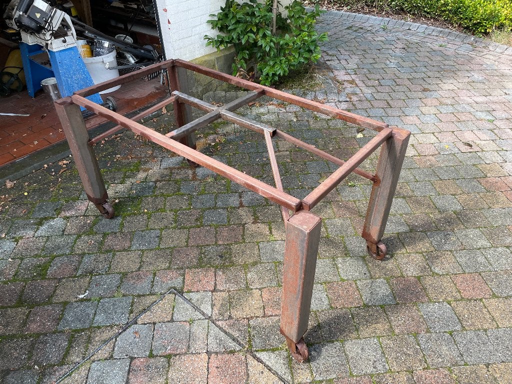 Vintage/industrieel metalen onderstel tafel, Ophalen, 100 tot 150 cm, Nieuw, 50 tot 100 cm
