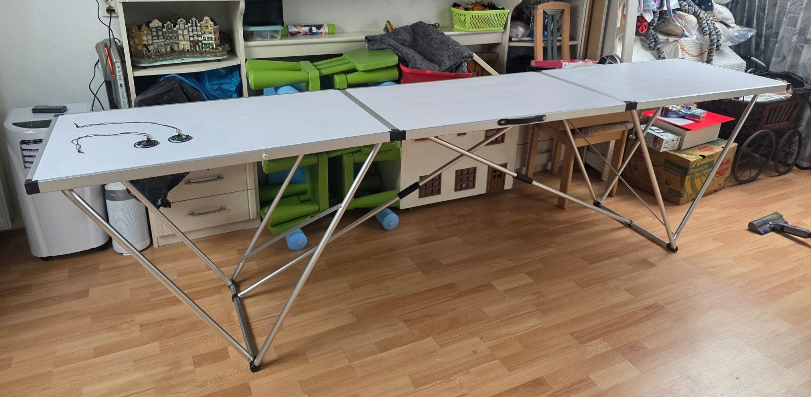 Lange opvouwbare behangtafel - TE HUUR, Ophalen, Gebruikt