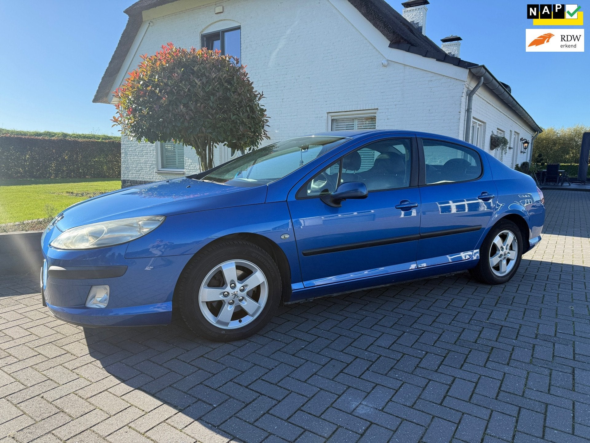 Peugeot 407 2.0-16V Premium / Bj: 2007 / N.A.P / Leder, Voorwielaandrijving, 745 kg, 4 cilinders, Blauw