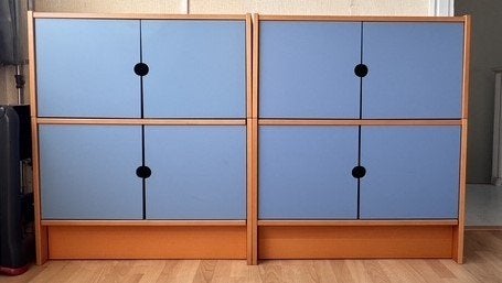 Kast Buro Blauw Beuken Legplank Ikea, Ophalen, Gebruikt, Hout, IKEA