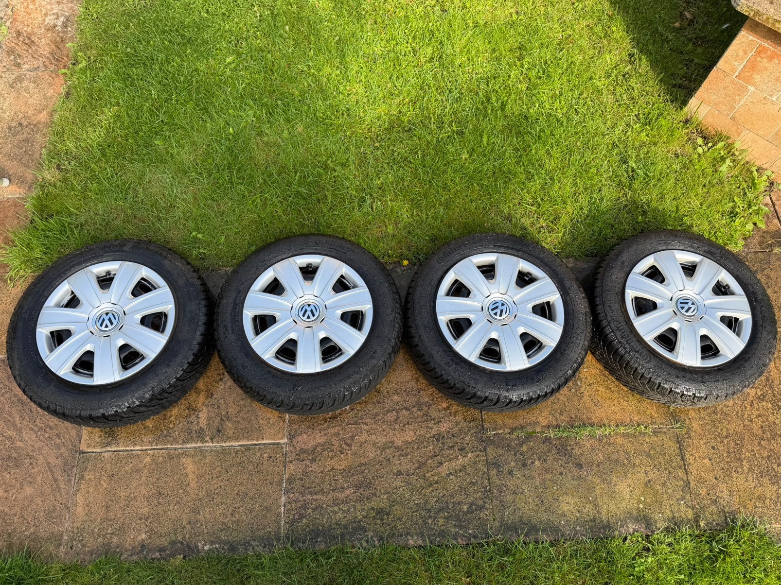 Winterbanden set VW Polo 6R/C, Ophalen, 14 inch, Gebruikt, Banden en Velgen