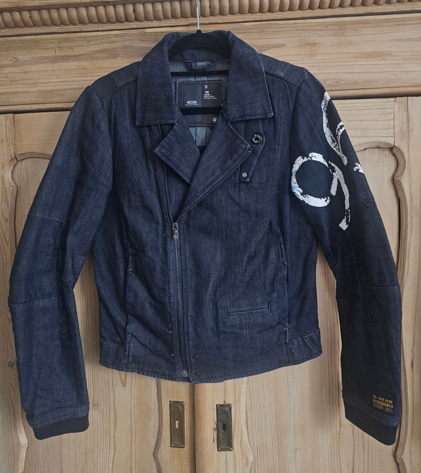 Nieuw - G-Star RAW spijkerjack met opdruk maat S., Blauw, Nieuw, Ophalen of Verzenden, G-STAR RAW