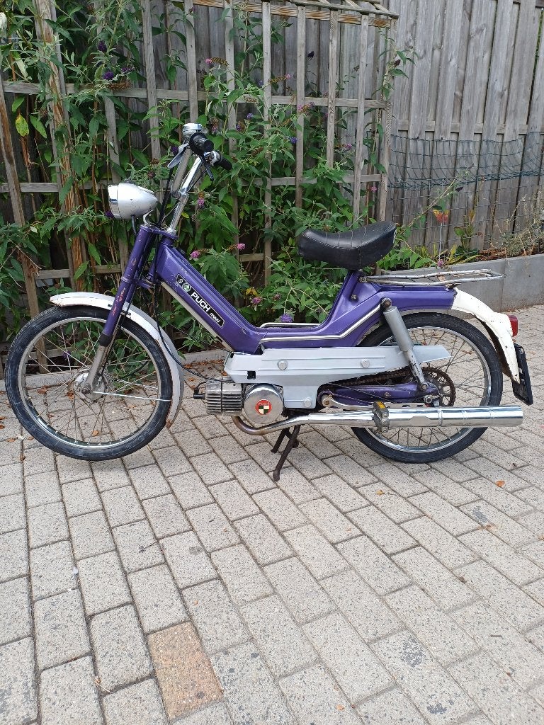 Puch maxi S paars met kenteken, Fietsen en Brommers, Brommers | Puch, Ophalen, Gebruikt, Maximaal 45 km/u, 49 cc